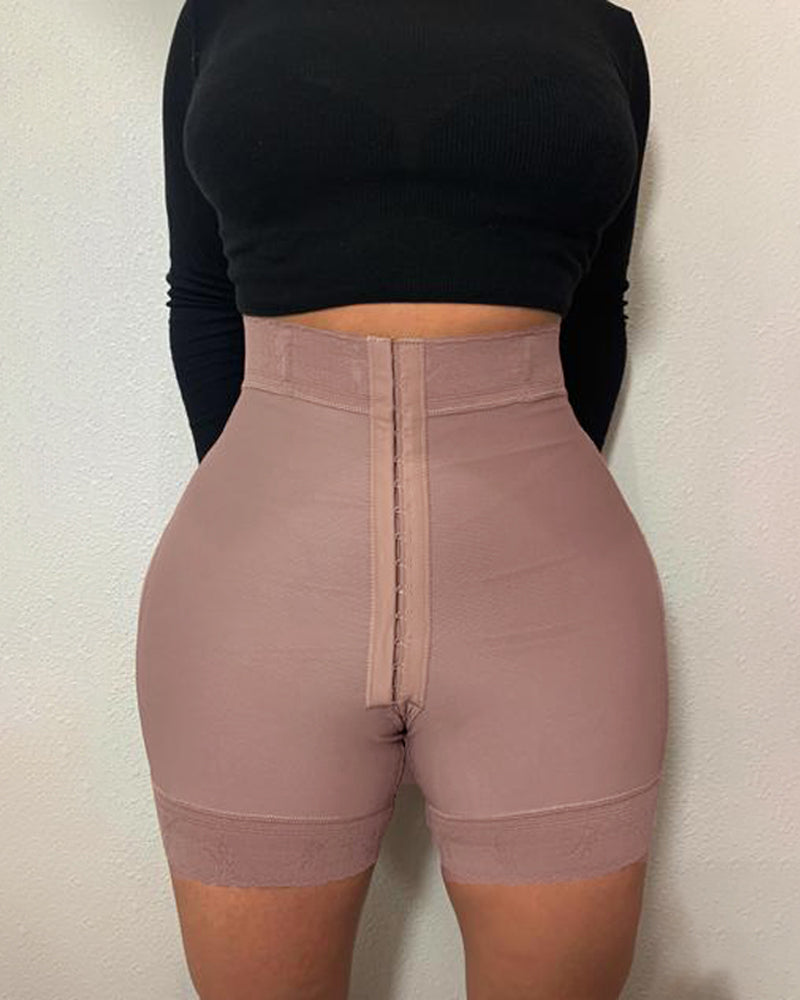 Shapshe® Prenda de Alta Compresión Levanta Glúteos Panty con 3 Ganchos y Ojos Short Moldeador