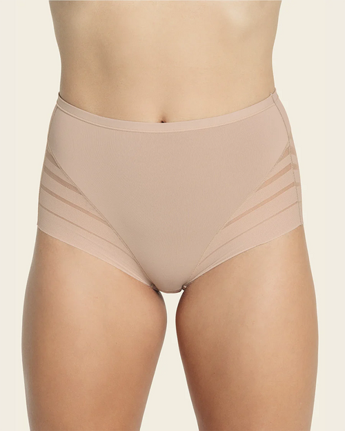 Bragas de tiro alto con encaje y rayas, indetectables