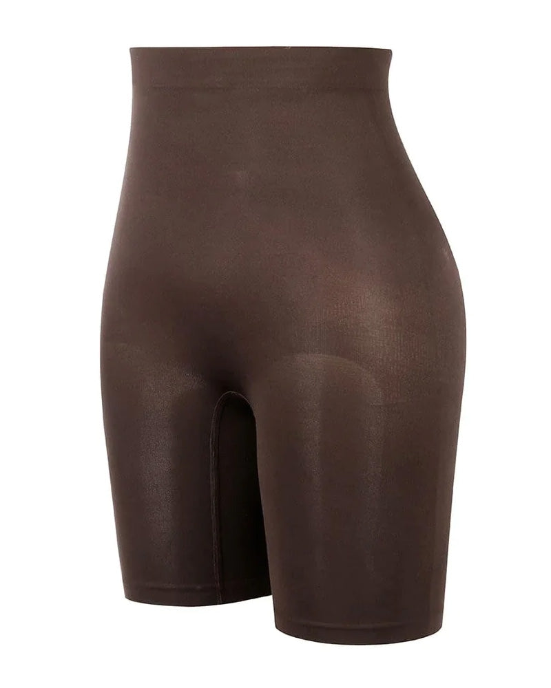 Shorts Moldeadores de Muslos de Cintura Alta, Control Central y Elasticidad Sin Costuras