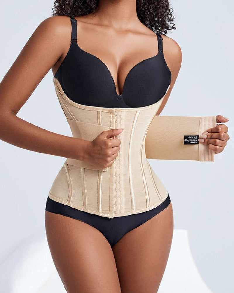 Corset Deportivo Fajador de Cintura para Mujer, Control de Abdomen, Transpirable de Malla con Cinturón Removible