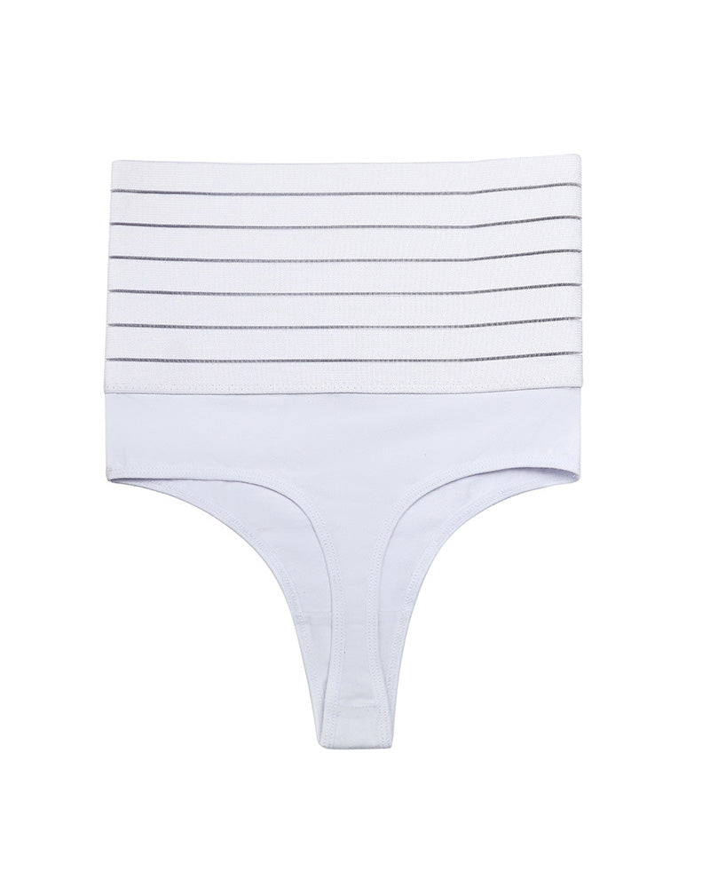 Calzón tanga moldeador sin costuras, elástico, de cintura alta, transpirable y con efecto levanta glúteos.