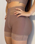 Shapshe® Fajas Colombianas Short Moldeador con Encaje Levanta Glúteos Cierre Frontal Panty Modelador