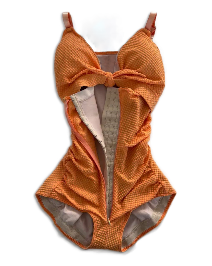 Shapshe® Traje de Baño Femenino con Control de Abdomen, Recorte, Nudo Frontal y Push Up Moldeador