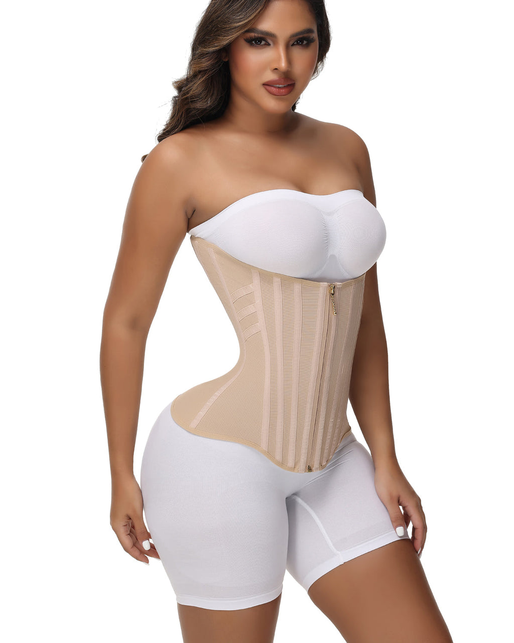 Shapshe® Corset Cinturilla Curvada con Ballenas, Alta Compresión para Cintura Pequeña