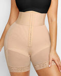 Shorts moldeadores de tiro alto con 3 ballenas para control de abdomen y realce de glúteos