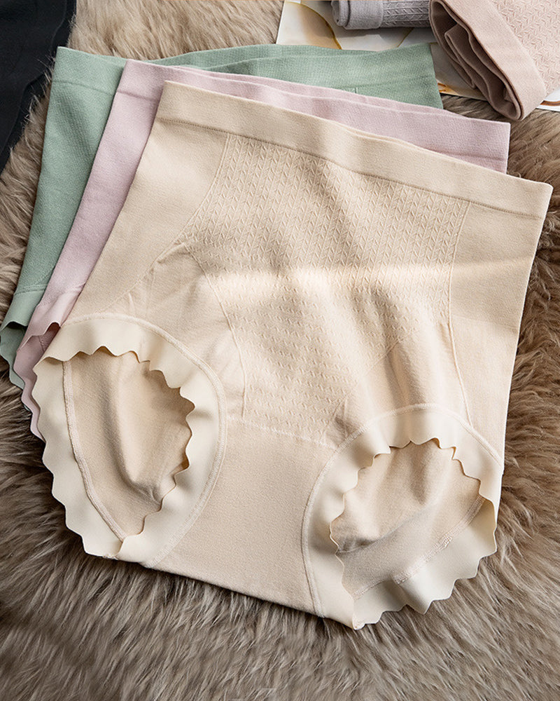 Bragas de tiro alto para mujer con entrepierna antibacteriana, pantaletas elásticas de cobertura total