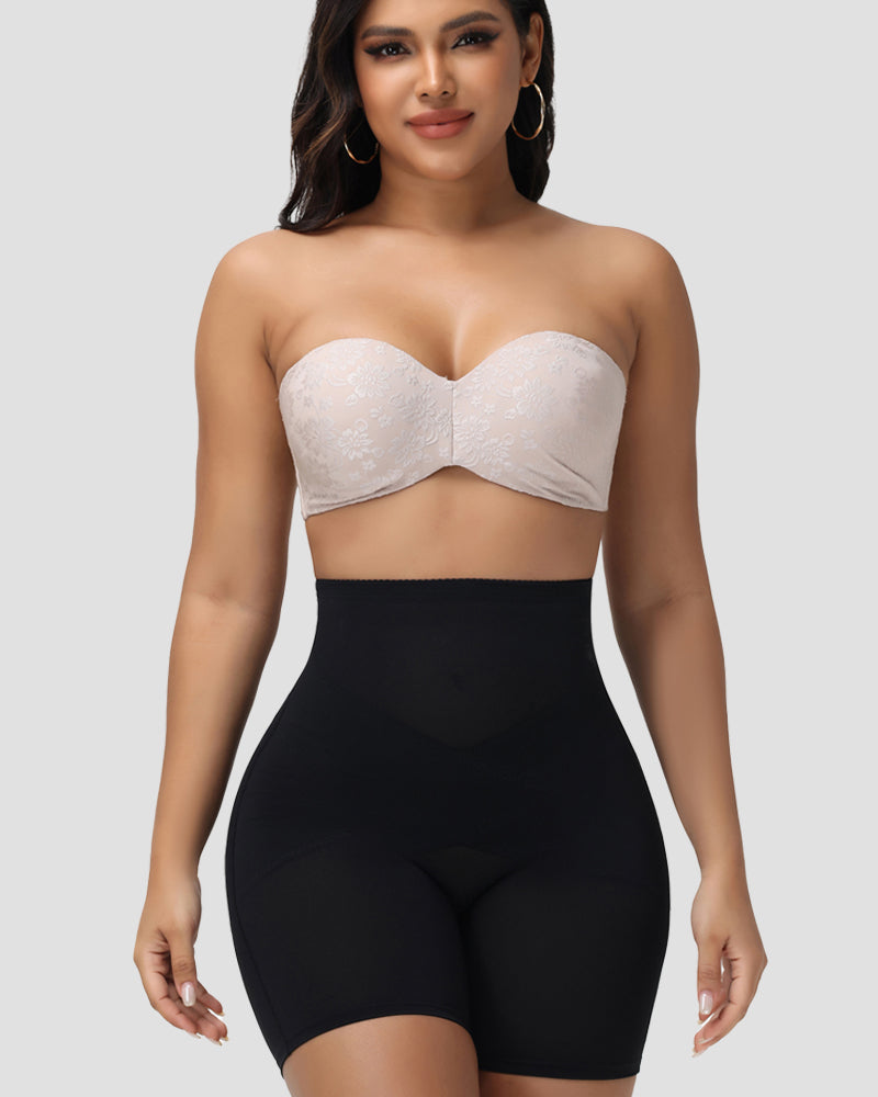 Shapshe® Shorts Moldeadores de Cintura Alta con Malla y Control Cruzado de Abdomen (Preventa)