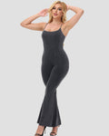 Shapshe® Enterizo Sexy Sin Mangas con Tirantes y Pierna Acampanada con Cierre Trasero