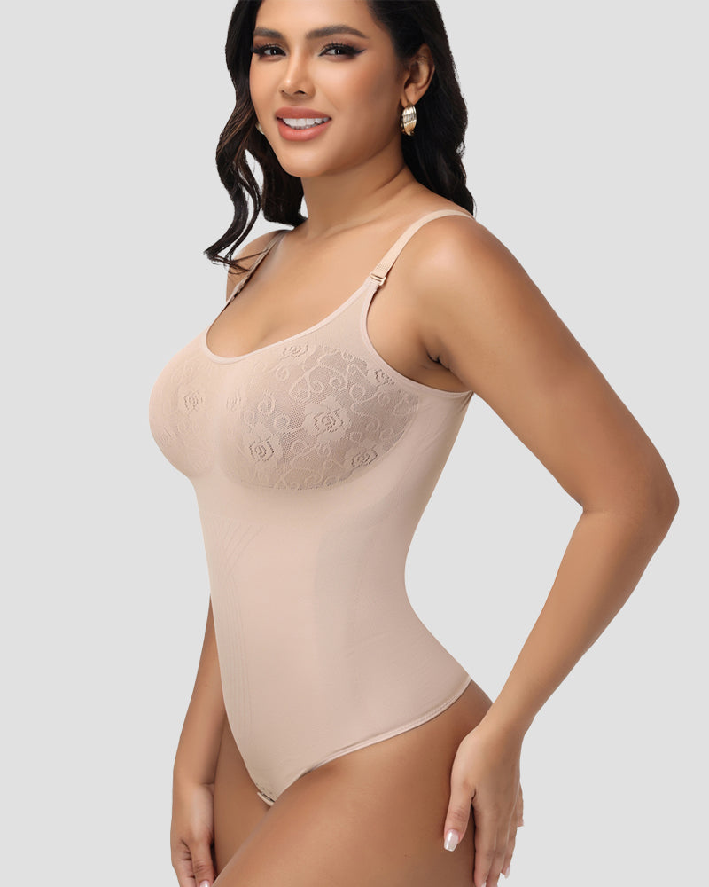 Shapshe® Body Moldeador Tipo Bodysuit con Corte en Flor y Tanga Sexy (Preventa)