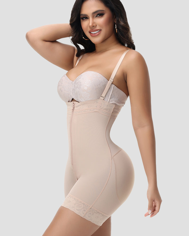 Shapshe® Fajas Short Moldeador con Cremallera en la Entrepierna y Tirantes Desmontables