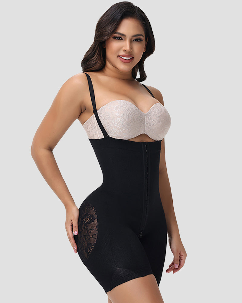 Shapshe® Fajas Colombianas de Control Firme para Mujer, Levantamiento de Cadera con Corte en Forma de Flor