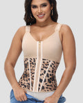Chaleco de Leopardo para Mujer con Control de Abdomen y Cinturilla Moldeadora con Sostén