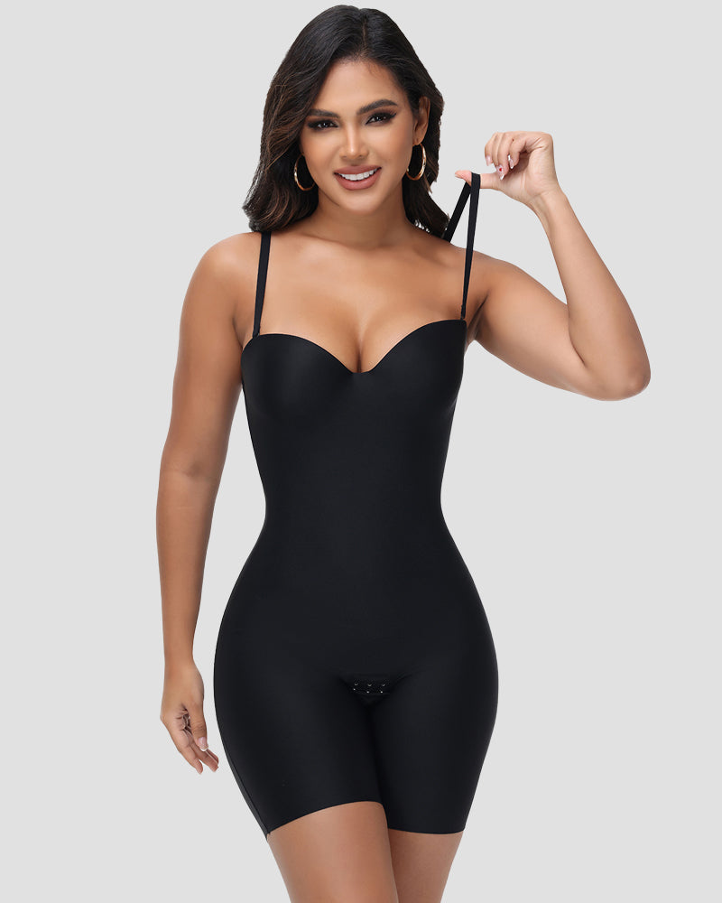Shapshe® Body con Copa Suave Control de Abdomen Faja Incorporada con Tirantes Ajustables