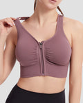 Sostén Push Up Antigolpes para Mujer con Espalda Hueca y Cierre Frontal