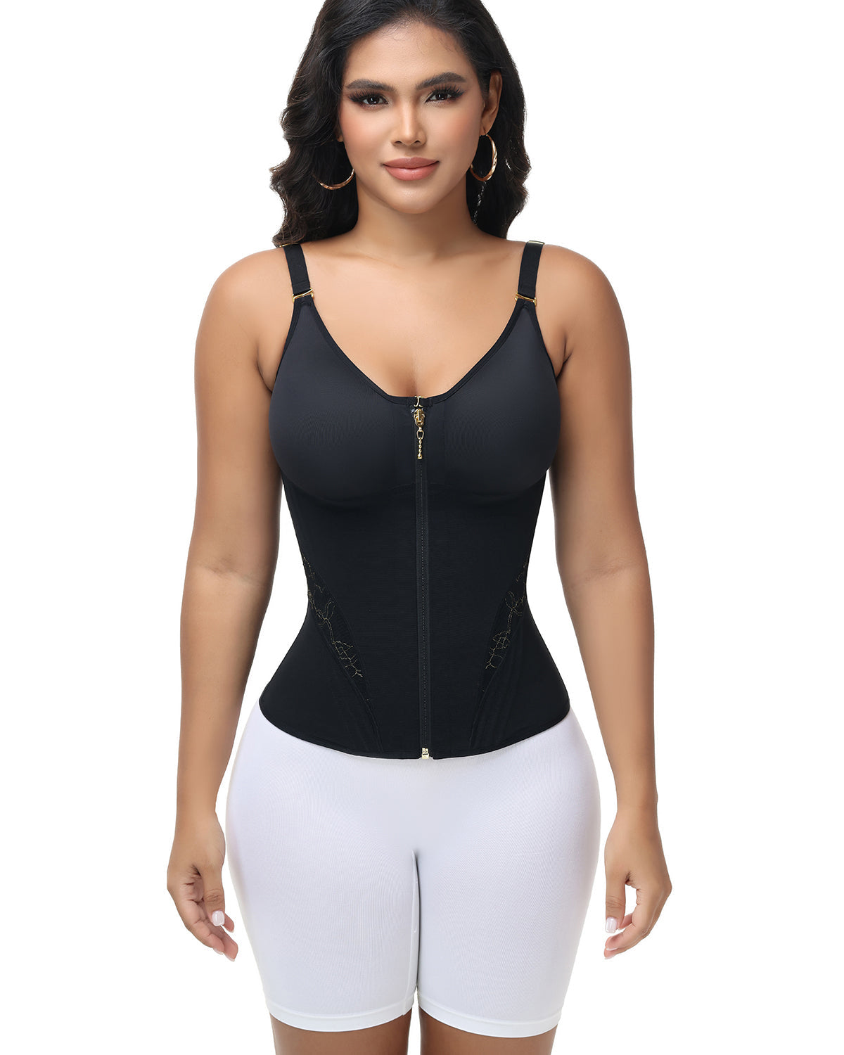 Shapshe® Fajas Colombianas Overbust Cierre Control de Abdomen Cinturilla Entrenadora de Cintura (Preventa)