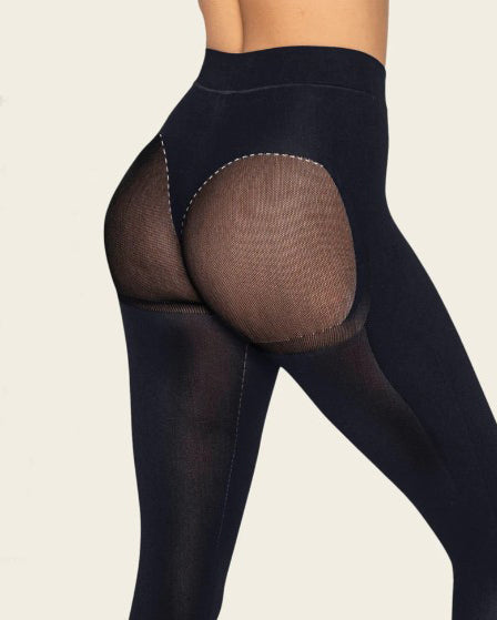 Pantalones moldeadores sin costuras de cintura alta con levantamiento de glúteos para mujer
