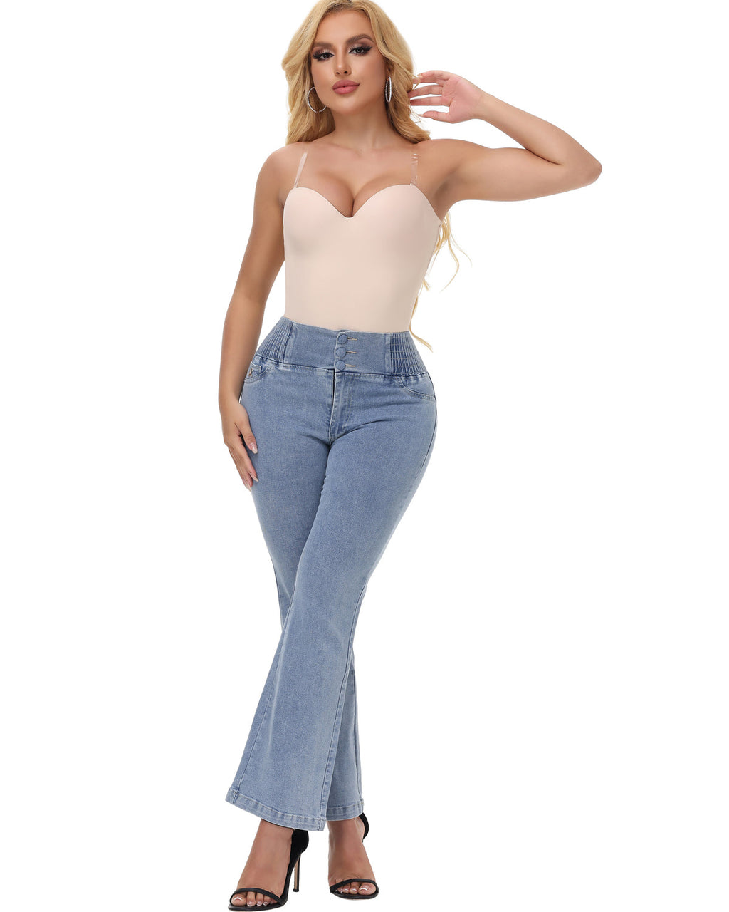 Shapshe® Body de Copa Suave en Triángulo con Control de Abdomen 2 en 1 Moldeador para Mujer