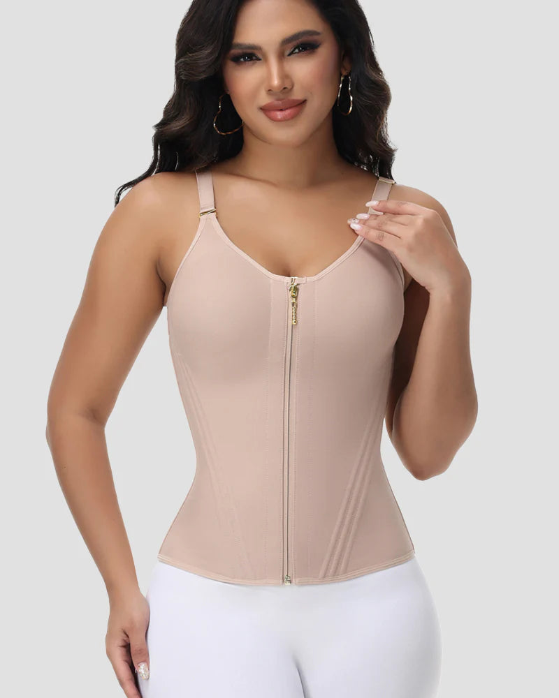 Shapshe® Fajas Colombianas Corset Cinturilla de Cintura Reloj de Arena con Varillas de Acero Oblicuas