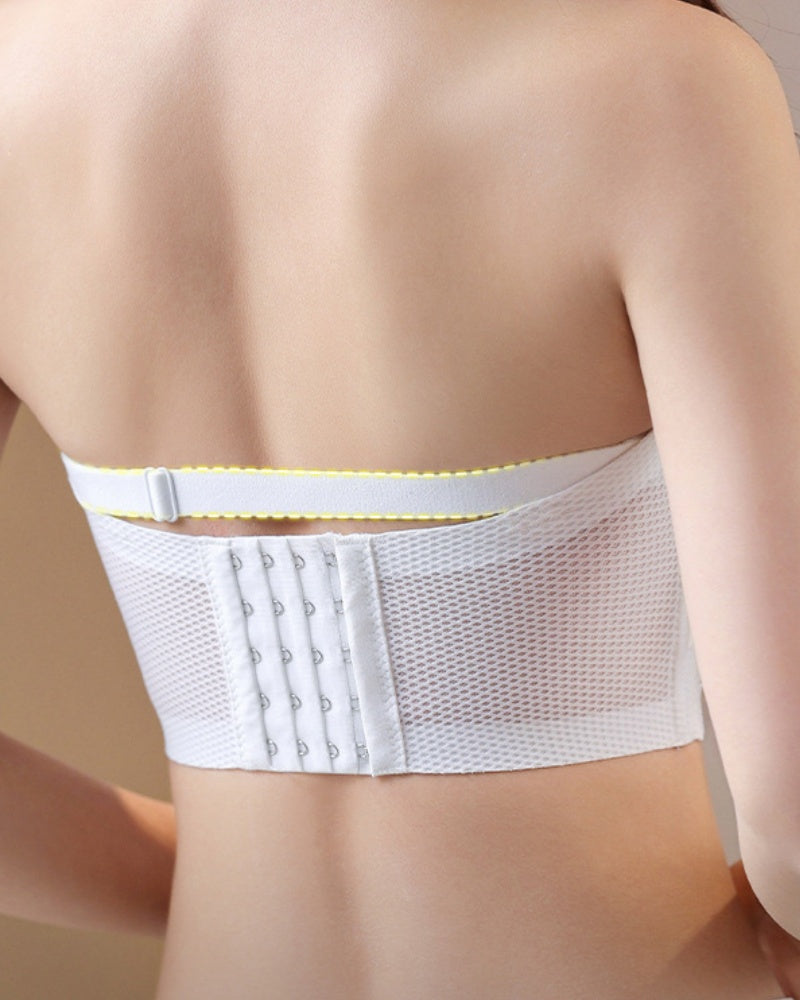 Sostén Bandeau Sin Costuras Transpirable Talla Grande Sin Tirantes Antideslizante