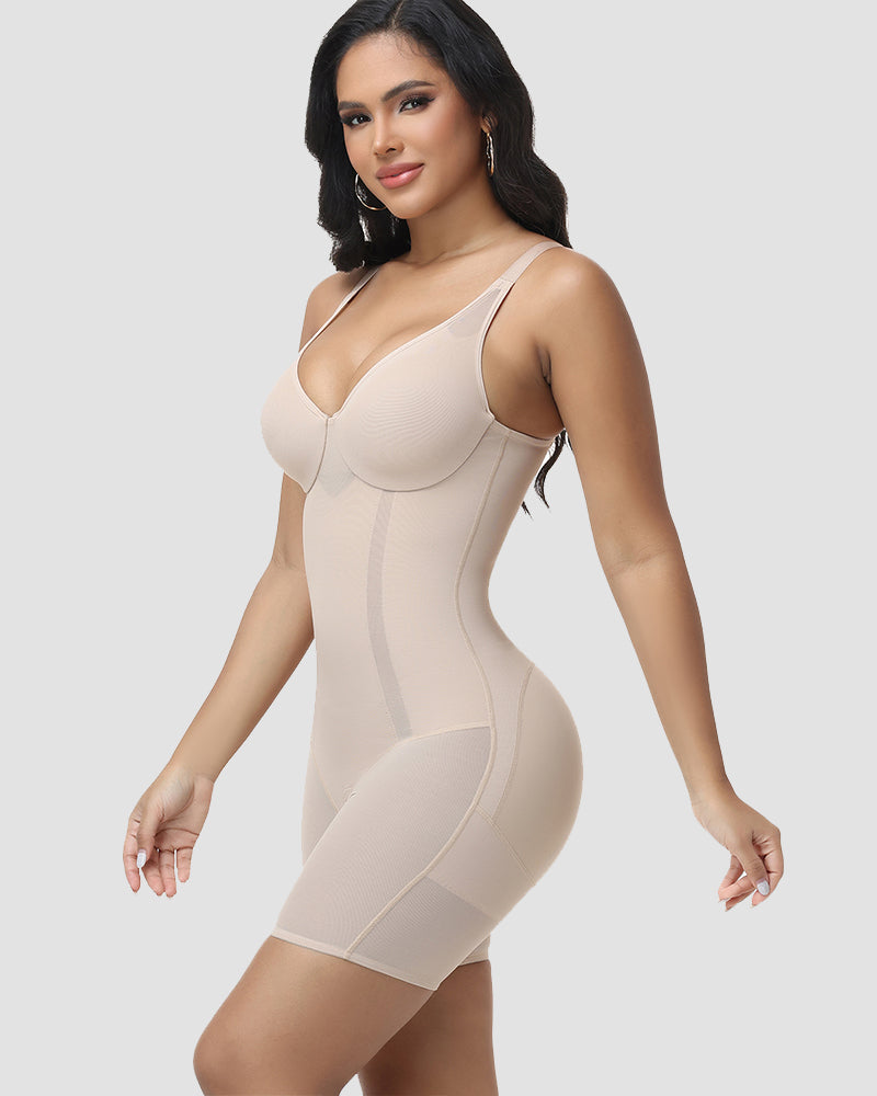 Shapshe® Moldeador de Cuerpo con Panel de Malla Sin Costuras y Sostén Incorporado