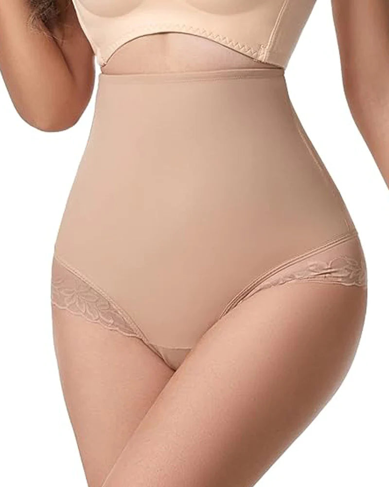 Shorts moldeadores con control abdominal y encaje, tanga sexy, faja corporal ropa interior