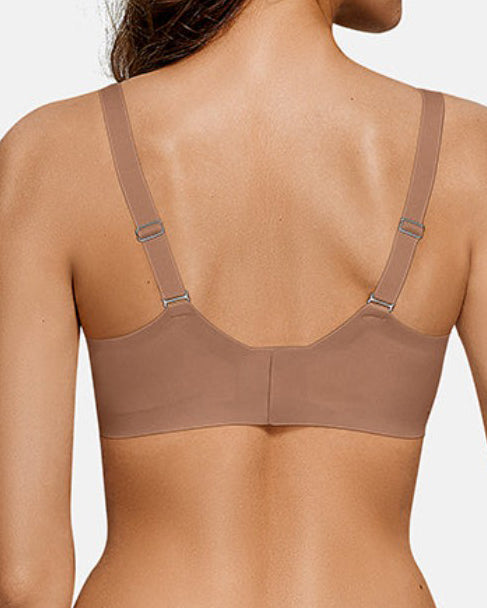 Sostén inalámbrico push up para mujer, sin costuras, transpirable y de un solo color
