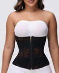 Shapshe® Corset Underbusto de Entrenamiento para Cintura con Ballenas de Acero Jacquard y Cierre de Cremallera