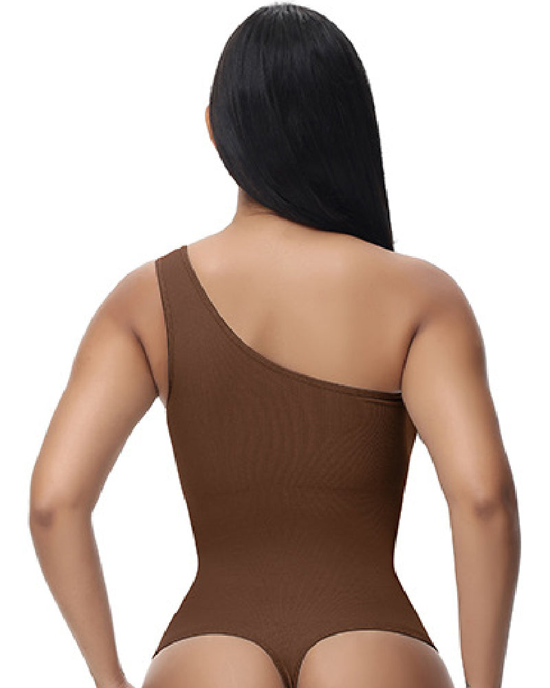 Shapshe® Body Ajustado Sexy de Una Sola Manga Sin Mangas con Textura Acanalada y Estilo Tank Top Elastizado