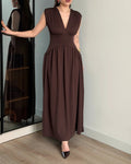 Vestido Largo Elegante y Slim que Adelgaza sin Mangas