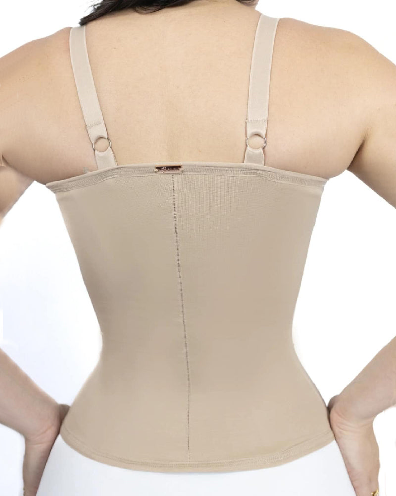 Shapshe® Corsé Chaleco Satín Sin Costuras con 18 Ballenas de Acero y Copas de Encaje Bustier