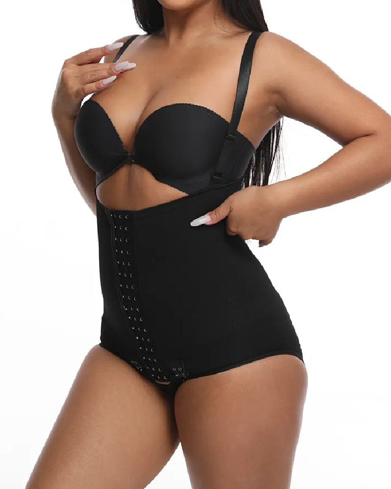 Modelador de Cintura Femenino con Control de Abdomen, Hebilla Ajustable y Apertura Frontal en el Busto