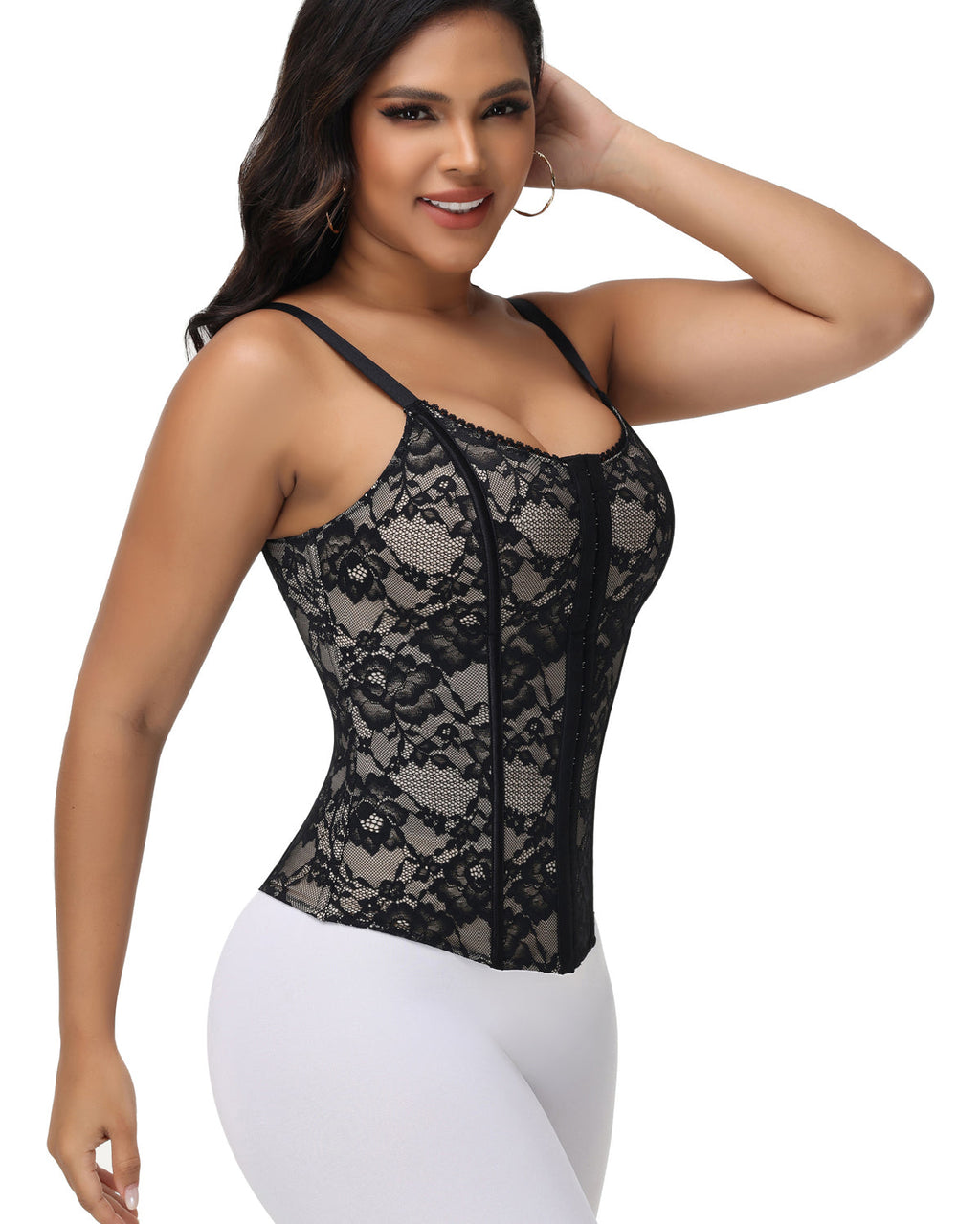 Shapshe® Fajas Colombianas Corsé Cinturilla Floral de Encaje