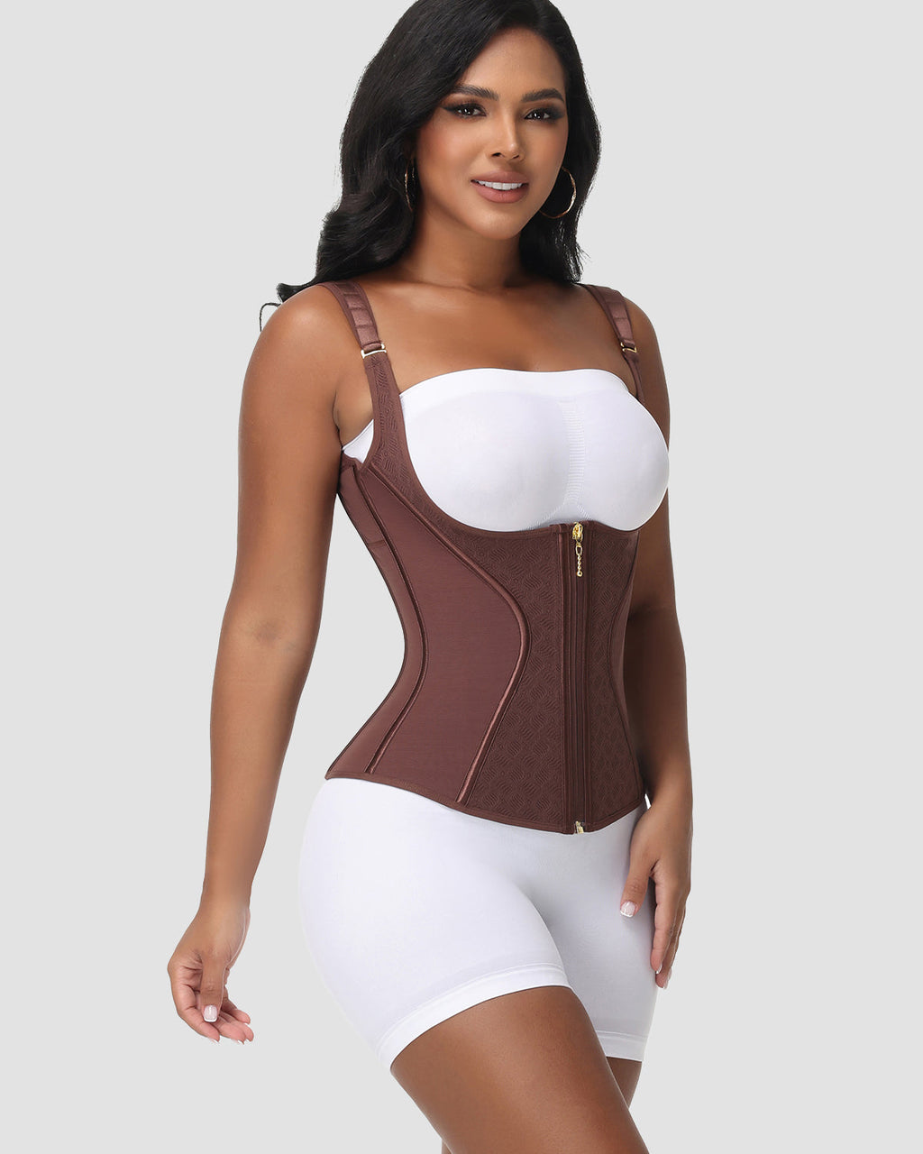Chaleco Moldeador de Cintura con Control Abdominal de Doble Capa y Sosten Incorporado