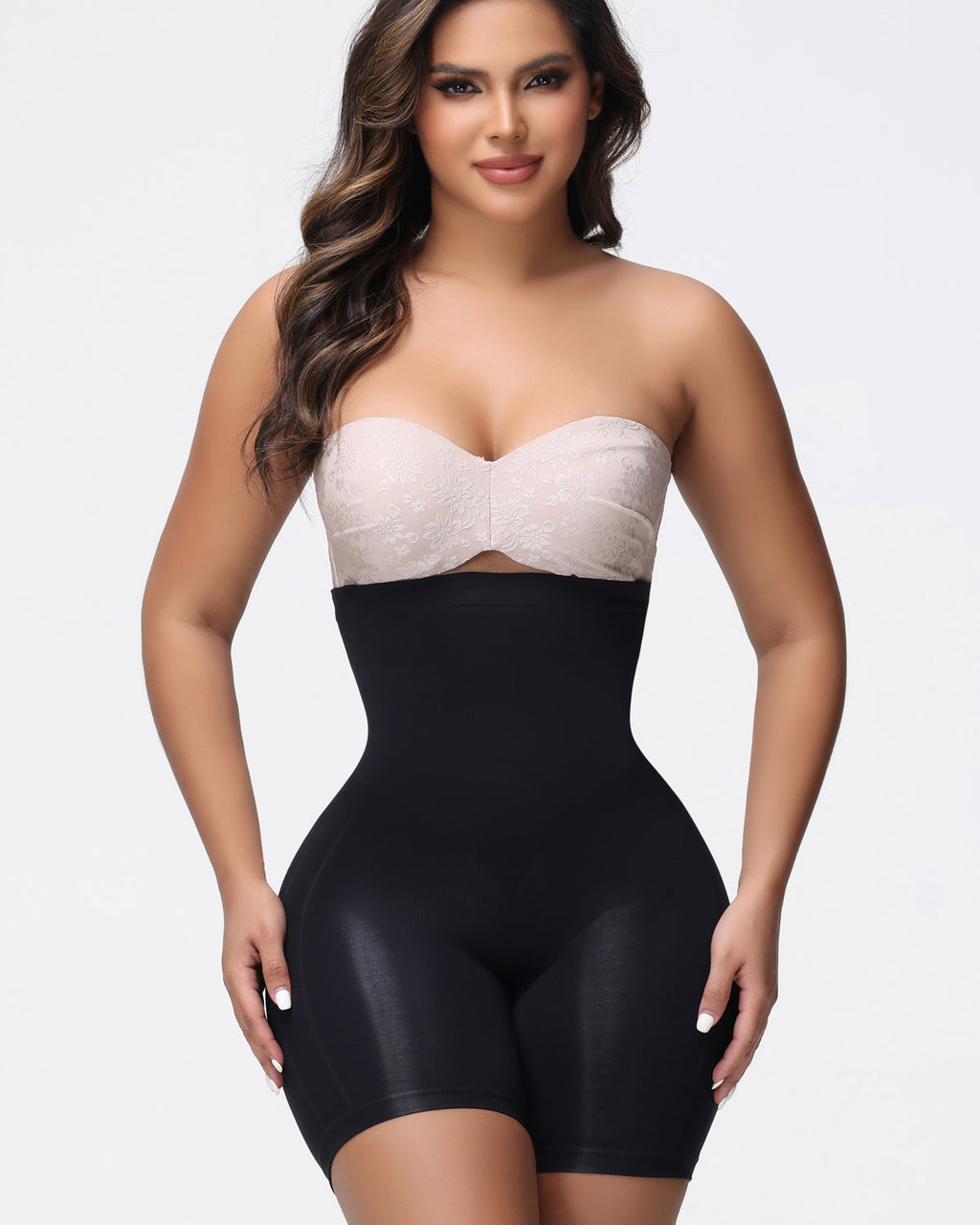 Shapshe® Shorts Moldeadores Ajustados Sin Costuras de Cintura Alta con Tirantes Removibles
