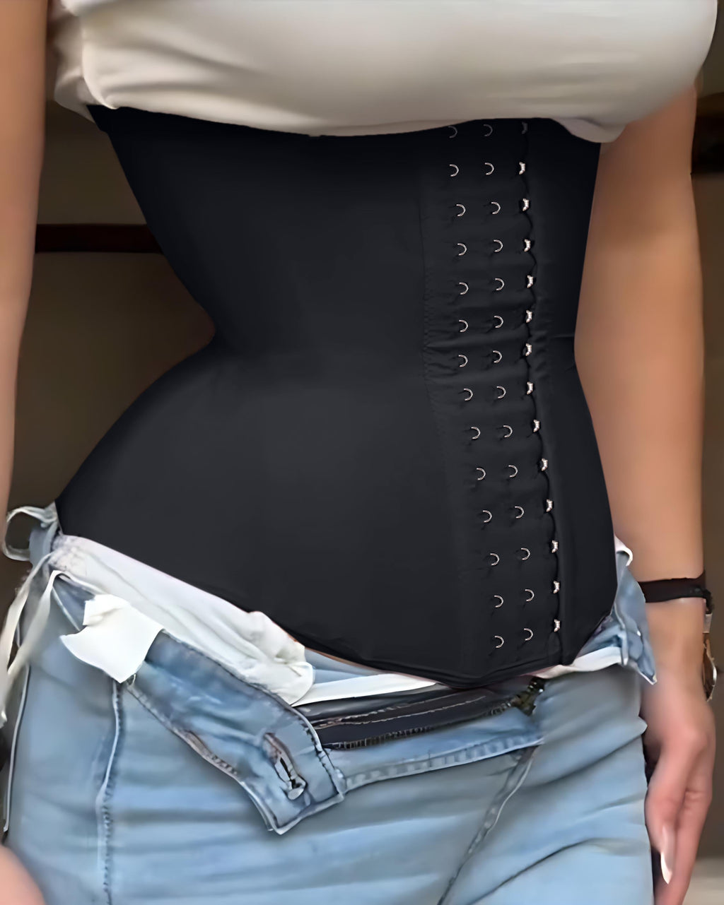 Fajas Colombianas Cinturón Moldeador Abdominal con Varillas de Acero