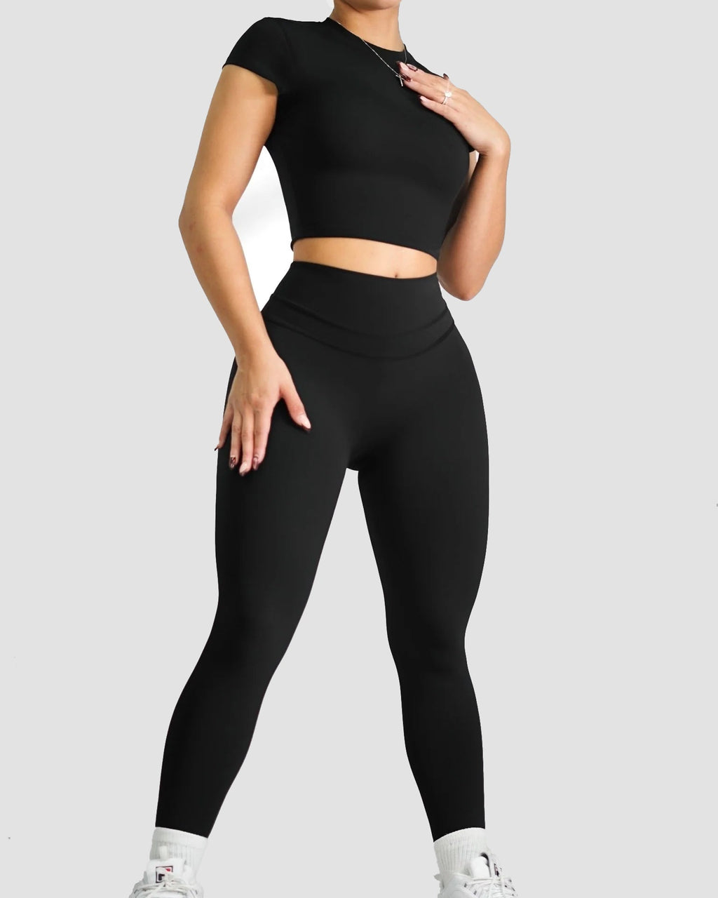 Conjunto de Yoga Ajustado para Fitness