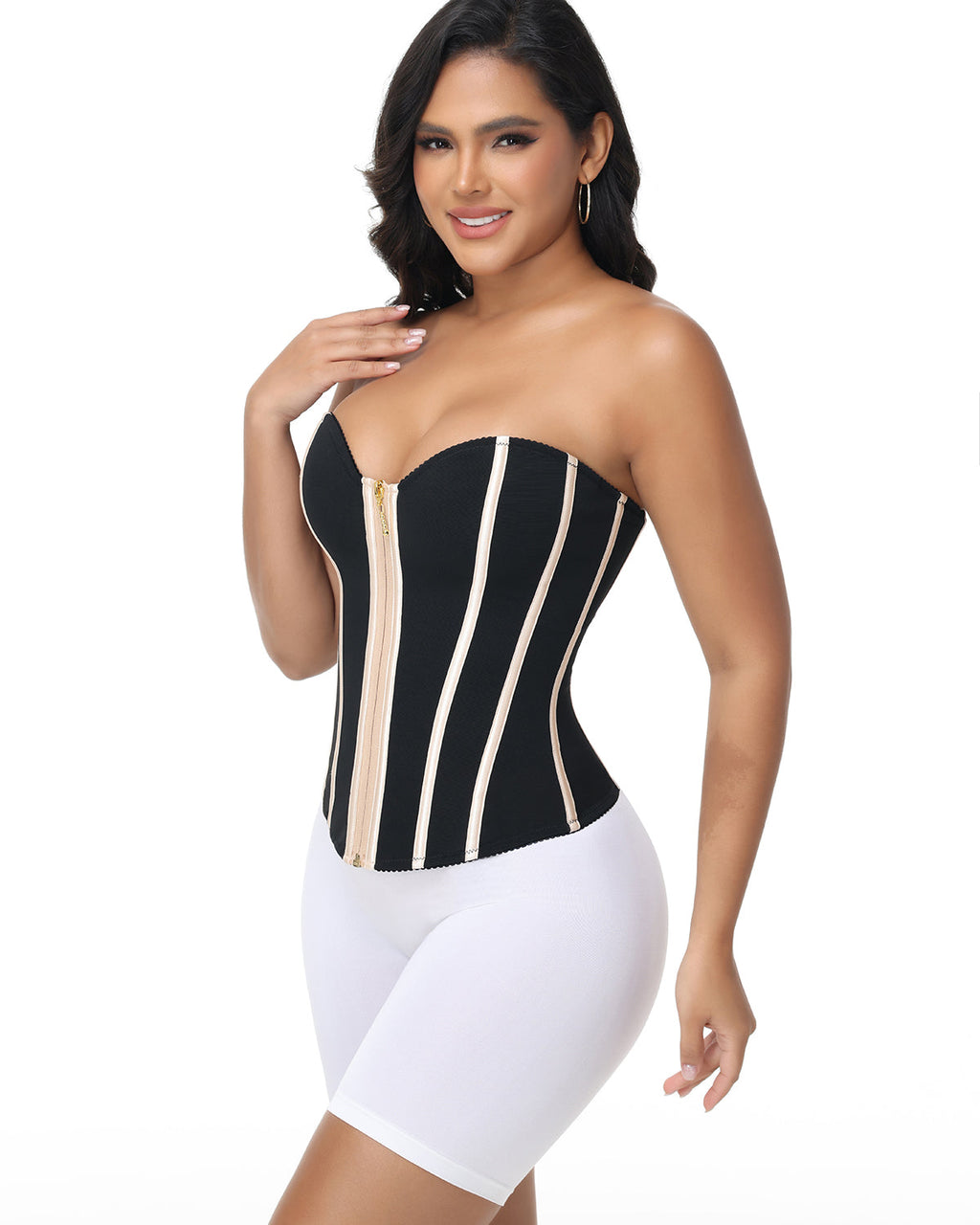 Shapshe® Fajas Colombianas Corsé con Cordones y Rayas en la Espalda (Preventa)