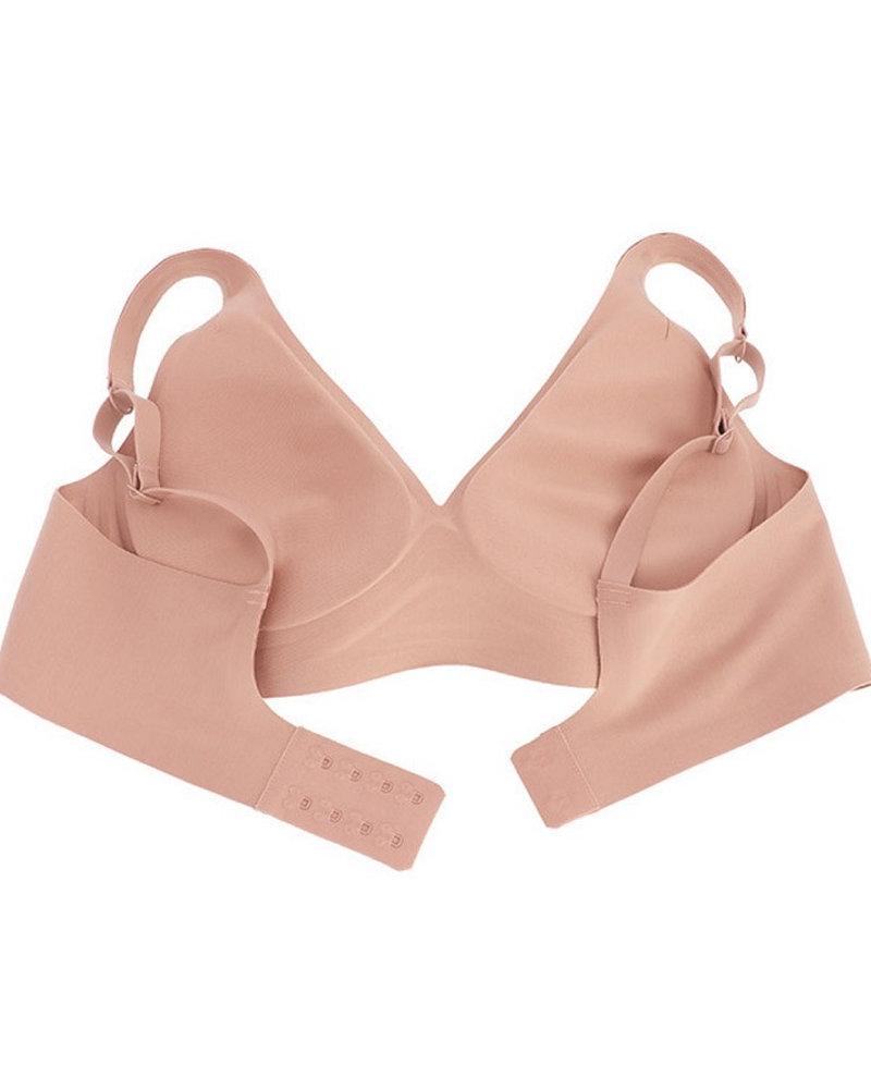 Brasier inalámbrico push up sin costuras con escote en V