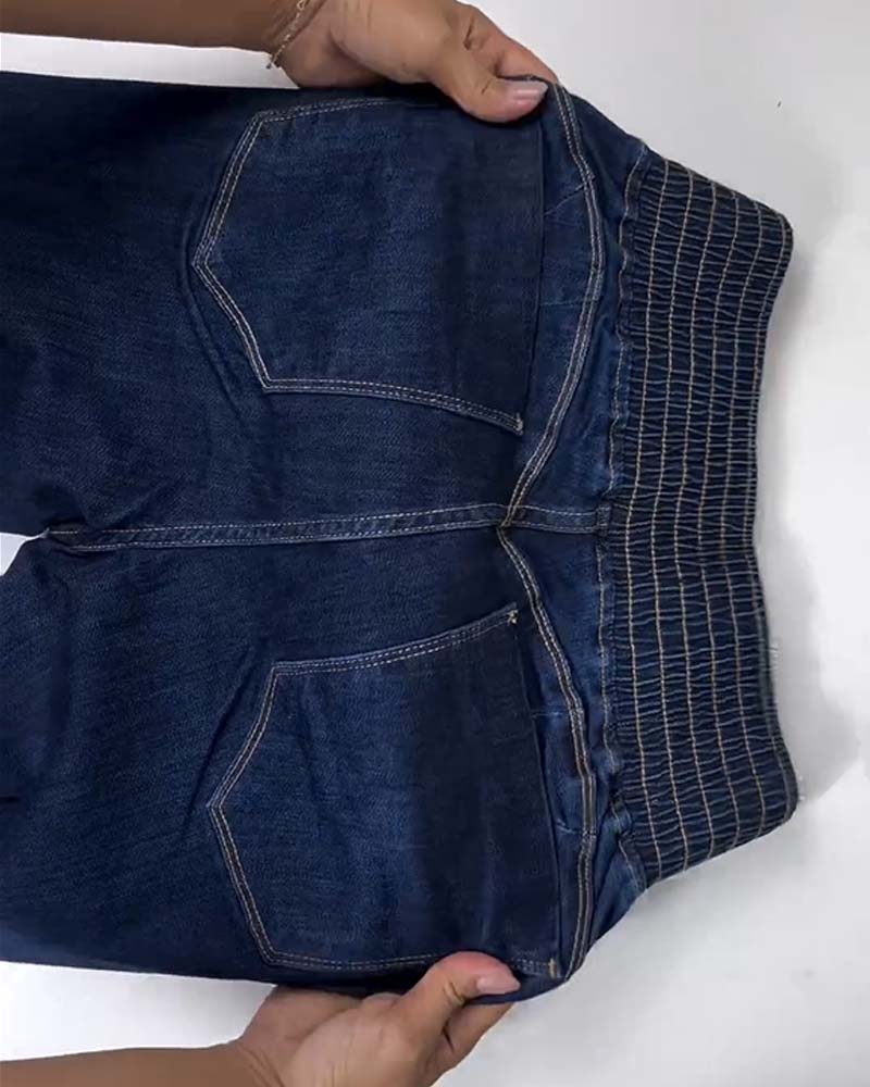 Jeans Shapshe® Skinny Acampanados de Tiro Alto con Cintura Elástica