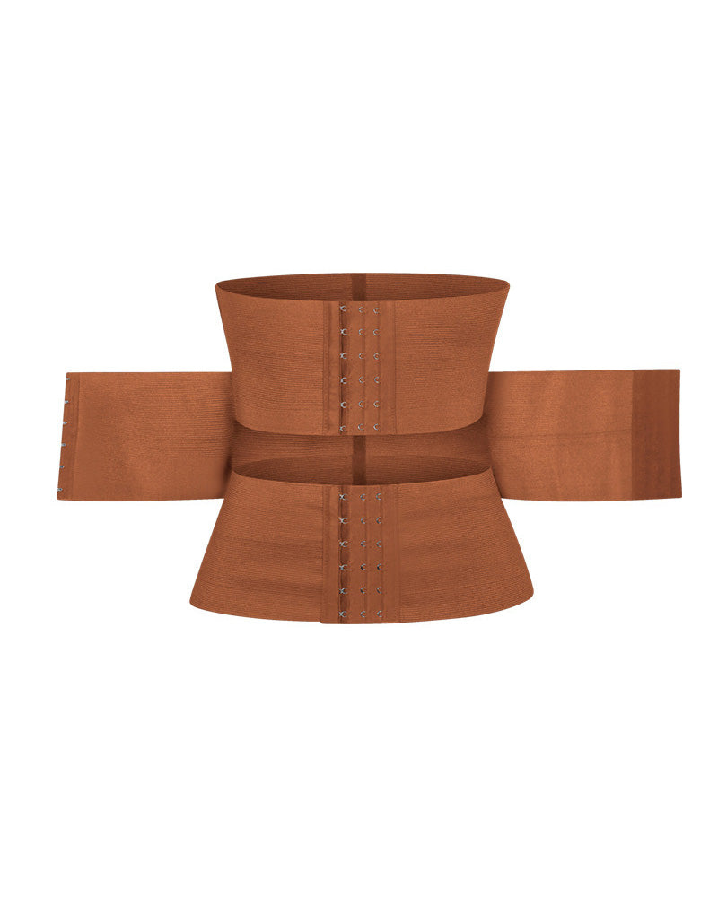 Corsé Cinturilla de Cintura con Doble Cinturón Transpirable Moldeador de Abdomen Ajustable para Entrenamiento Fajas Reductoras