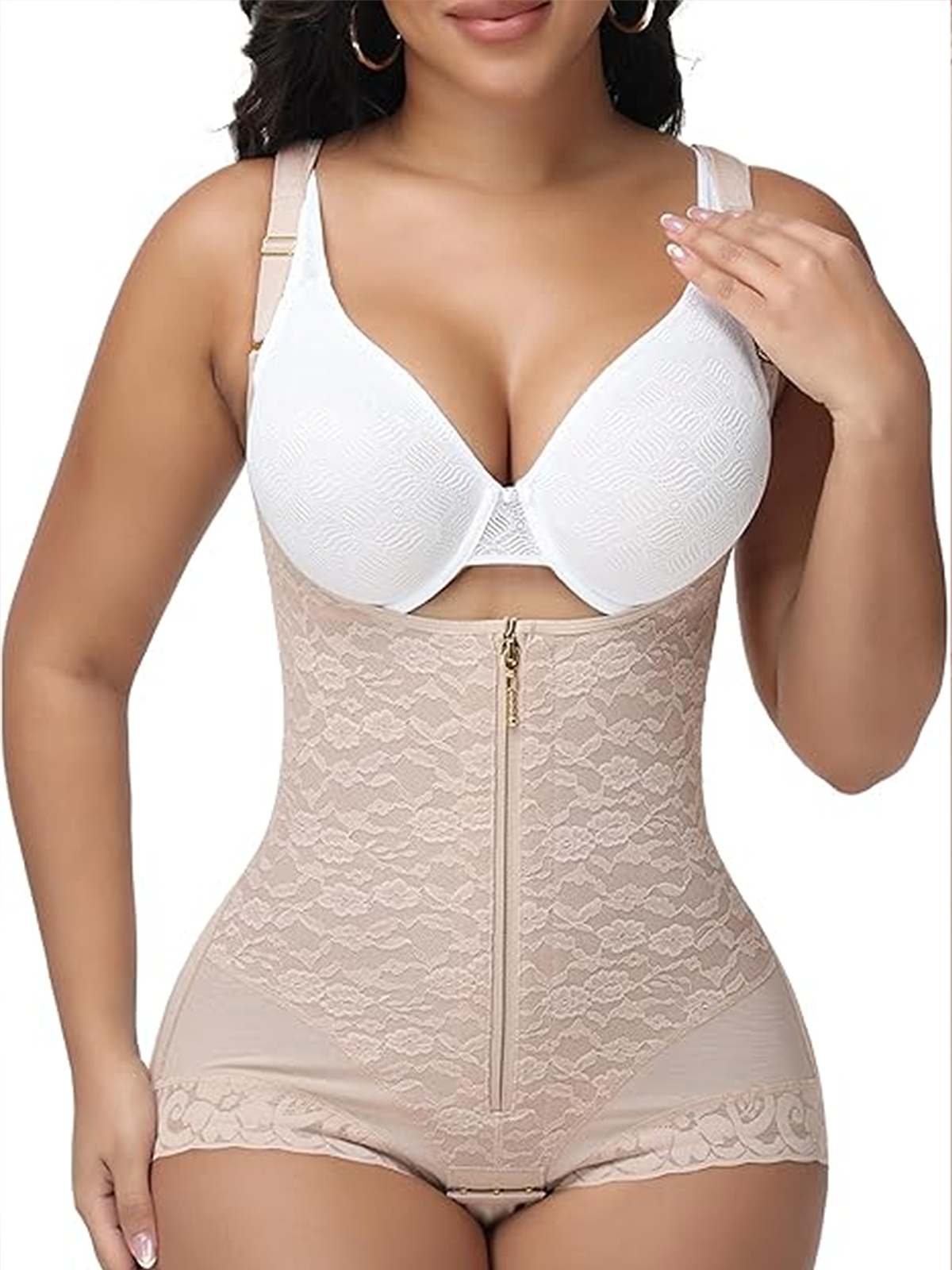 Shapshe® Body moldeador de encaje con escote abierto Columbia