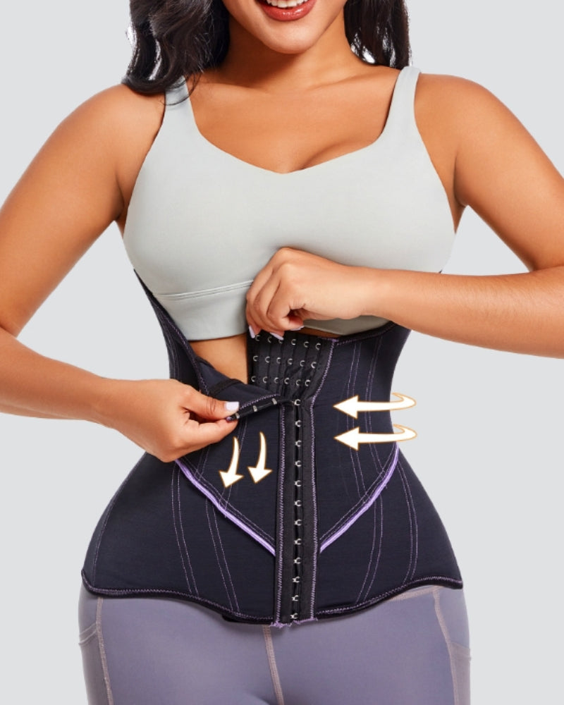 Faja Corset de Cintura con Hebilla, Alta Compresión y Control de Abdomen