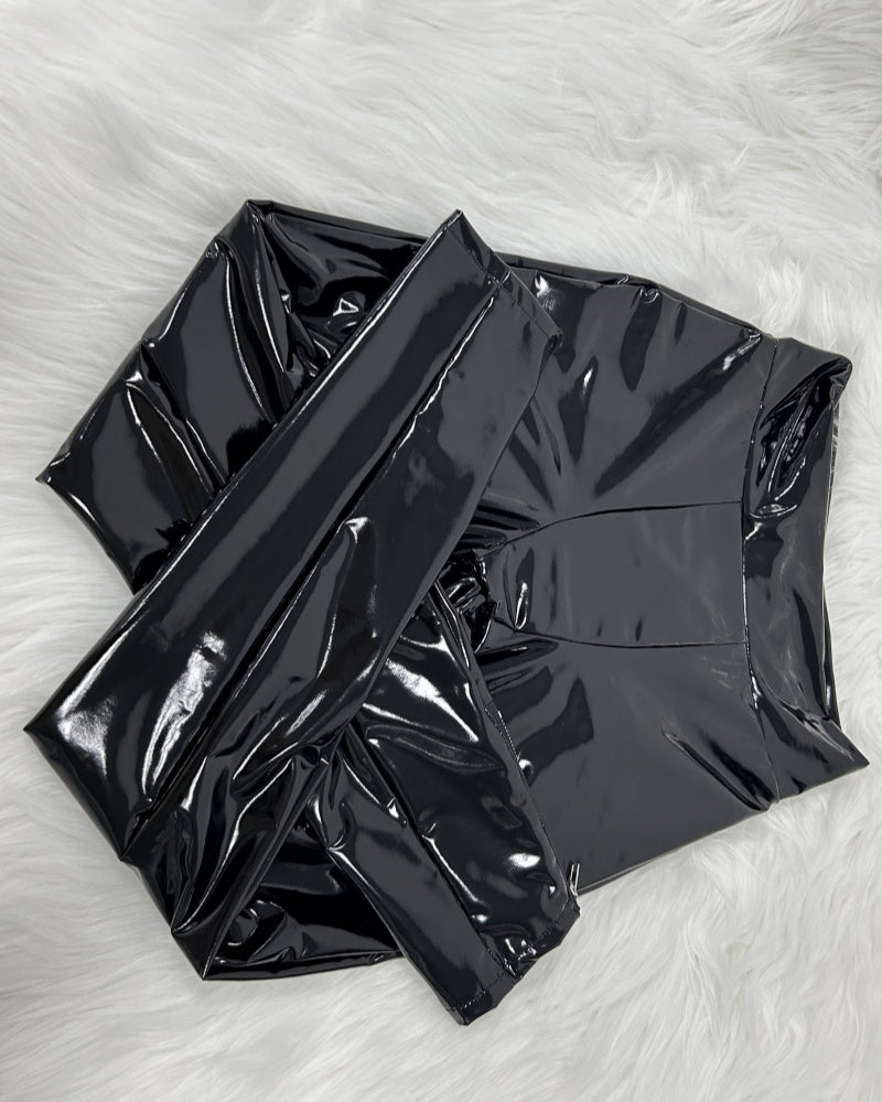 Shapshe® Pantalones Ajustados de Cuero Sintético con Espejo Nuevo para Mujer, Elegantes y Versátiles