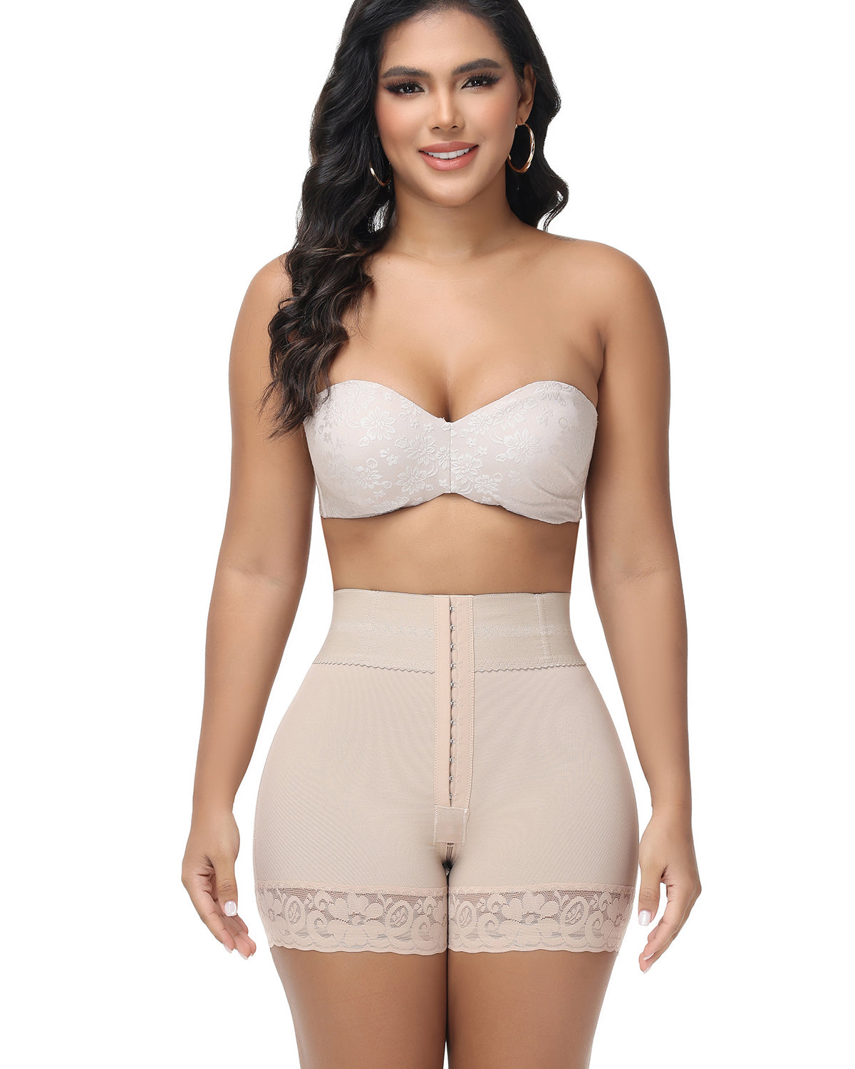 Shapshe® Shorts BBL de Doble Compresión de Cintura Alta con Panty de Control de Abdomen Medio