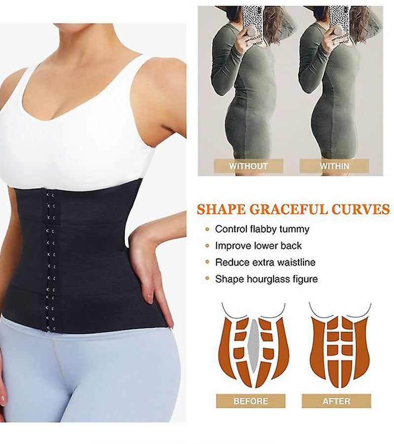 Corsé Cinturilla de Cintura con Doble Cinturón Transpirable Moldeador de Abdomen Ajustable para Entrenamiento Fajas Reductoras