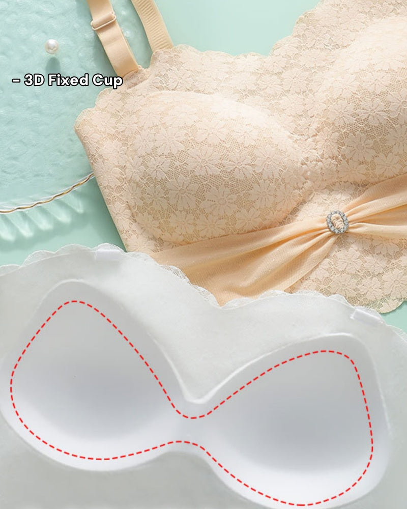 Sostén Sexy Push Up Antideslizante Sin Aros con Tirantes Removibles