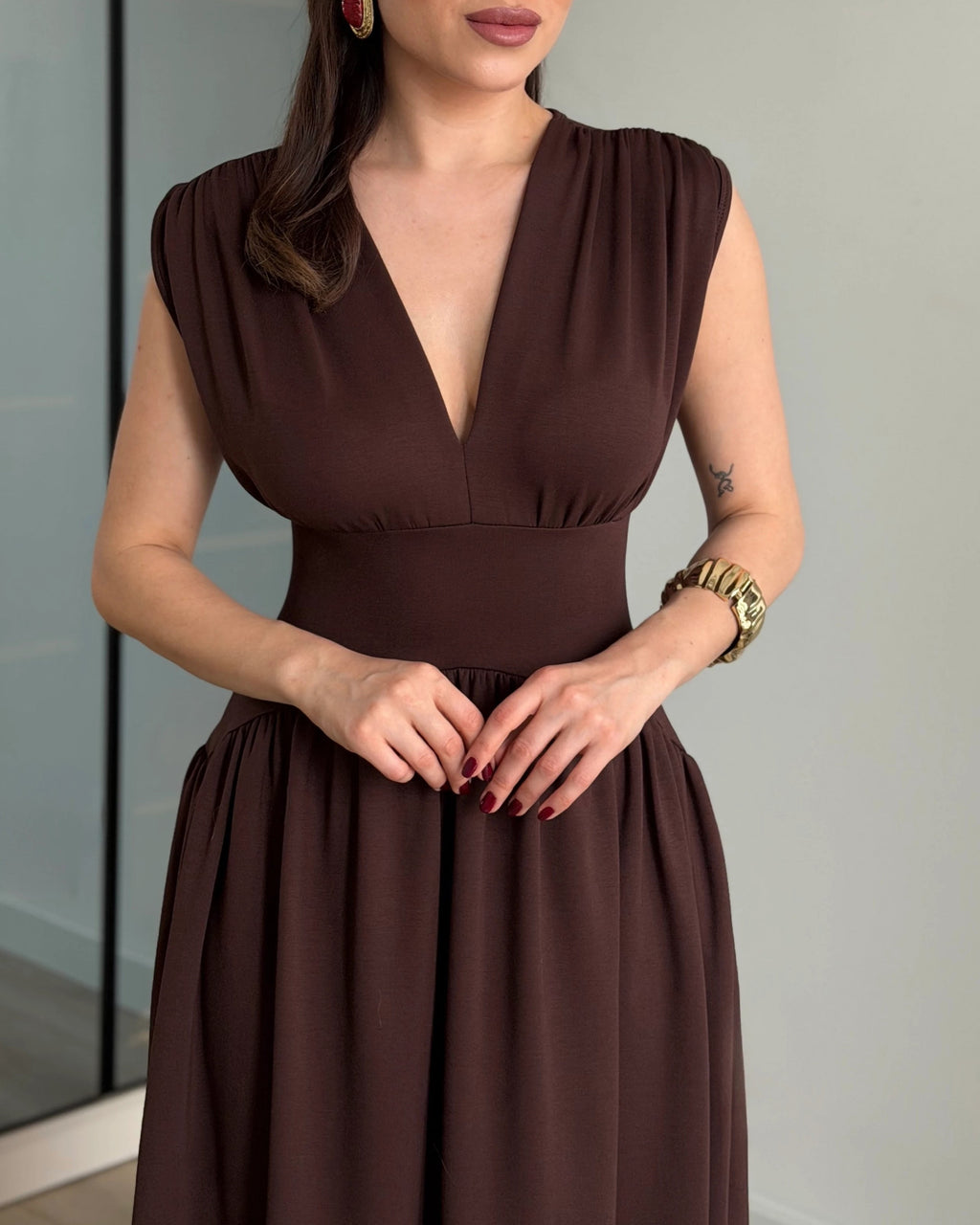 Vestido Largo Elegante y Slim que Adelgaza sin Mangas