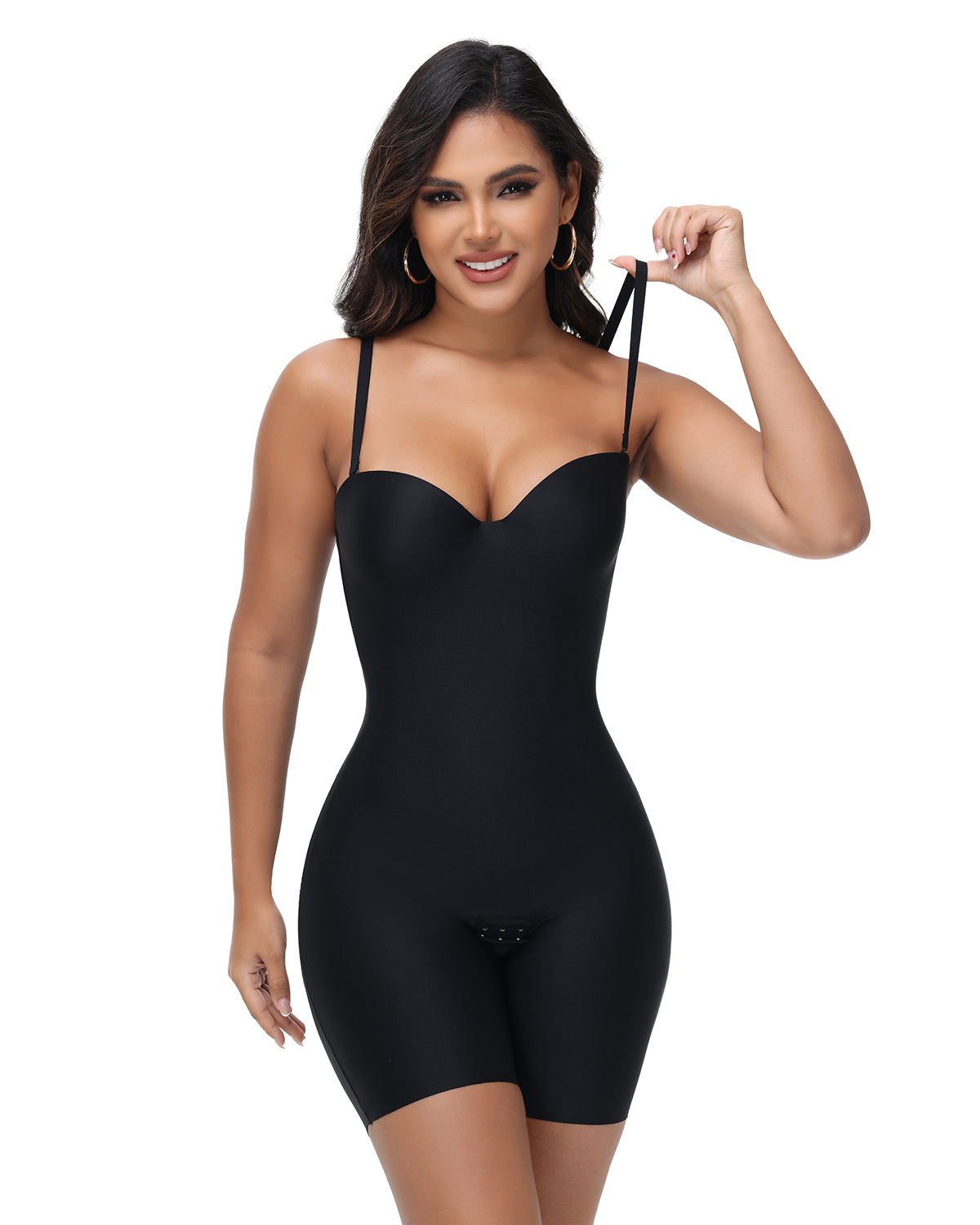Shapshe® Body con Copa Suave Control de Abdomen Faja Incorporada con Tirantes Ajustables