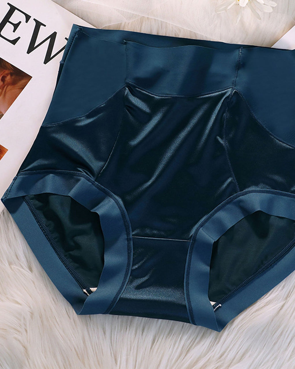 Ropa interior sin costuras de satén de tiro alto