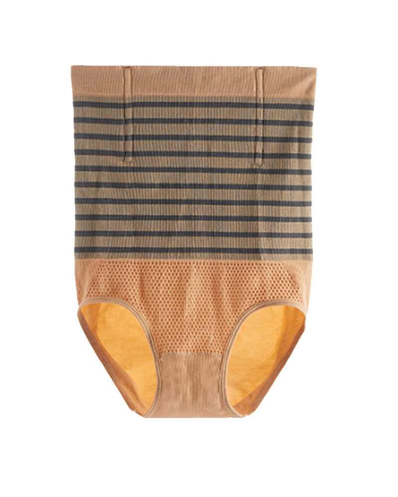 Panties moldeadores para mujer, de tiro alto, con rayas, para vientre de embarazo, levantacola